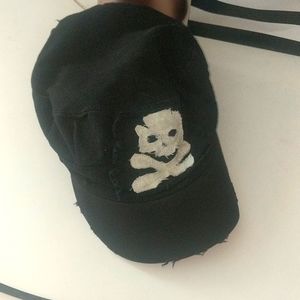 Skull short brim cadet hat